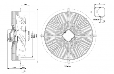 Вентилятор осевой ebmpapst S4D400AS0465