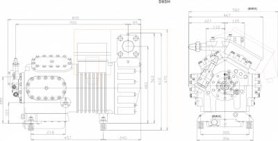 Компрессор «Copeland» D8SH-3700-AWM/D
