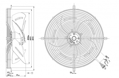 Вентилятор осевой ebmpapst S4D330BP1030