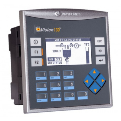 V130-J-TR34 Контроллер Vision экран 2.4 дюйма , вх./вых: 20 DI, 2 AI/DI, 8 RO, 4 TO Highspeed, Плоская панель Unitronics V130-J-TR34 Контроллер Vision экран 2.4 дюйма , вх./вых: 20 DI, 2 AI/DI, 8 RO, 4 TO Highspeed, Плоская панель Unitronics