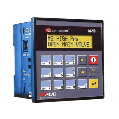 M91-2-R34 Контроллер M91: 24 VDC, 20DI (из них 3 HS), 2AI/DI, 12RO Unitronics