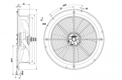 Вентилятор осевой ebmpapst W4E300CA0101