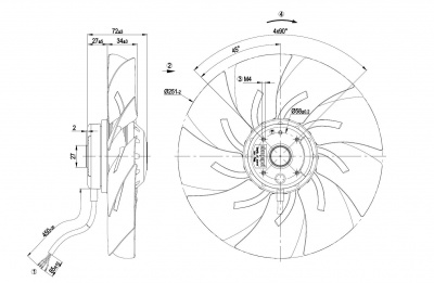 Вентилятор осевой ebmpapst A2E250AM0601 Вентилятор осевой ebmpapst A2E250AM0601
