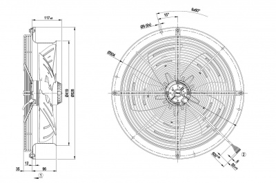 Вентилятор осевой ebmpapst W4D400CP1230
